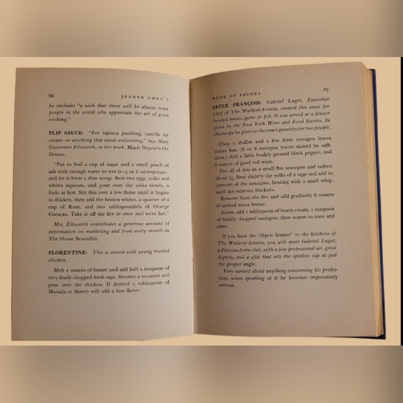 VINTAGE 1941 "BOOK OF SAUCES" BY JEANNE OWEN FIRST EDITION ~ HARDCOVER - Picture 7 of 8